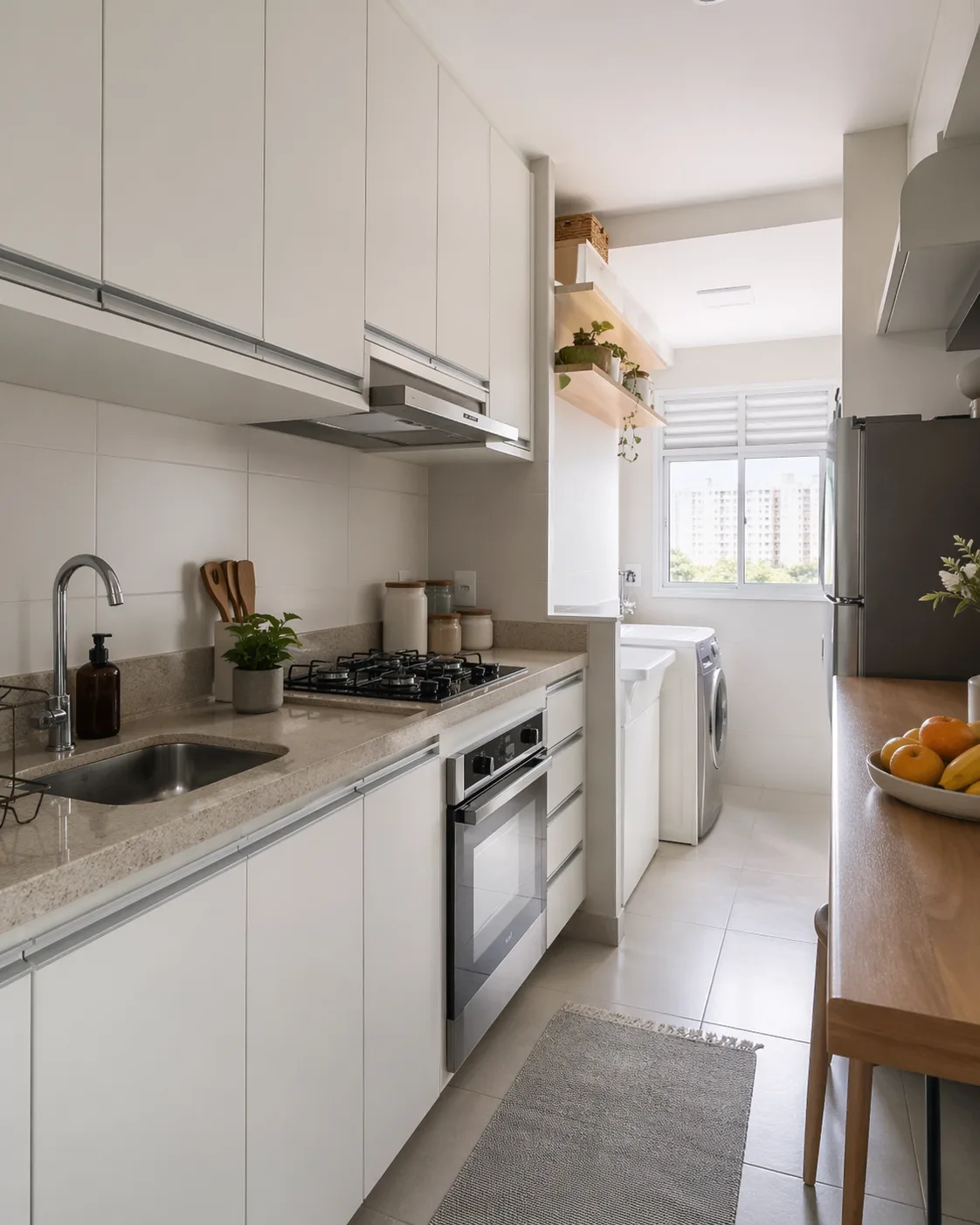 Armários para cozinha em MDF branco