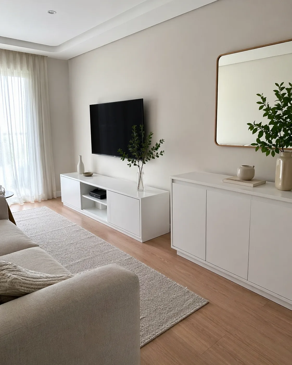 painel de TV em MDF para sala moderna