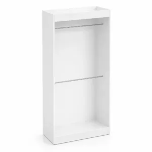 Armário Cabideiro Duplo Branco em MDF