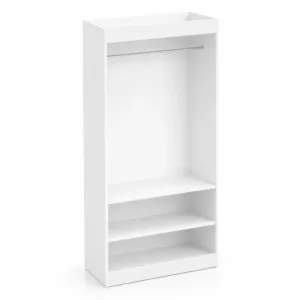 Armário Cabideiro Prateleira Branco em MDF