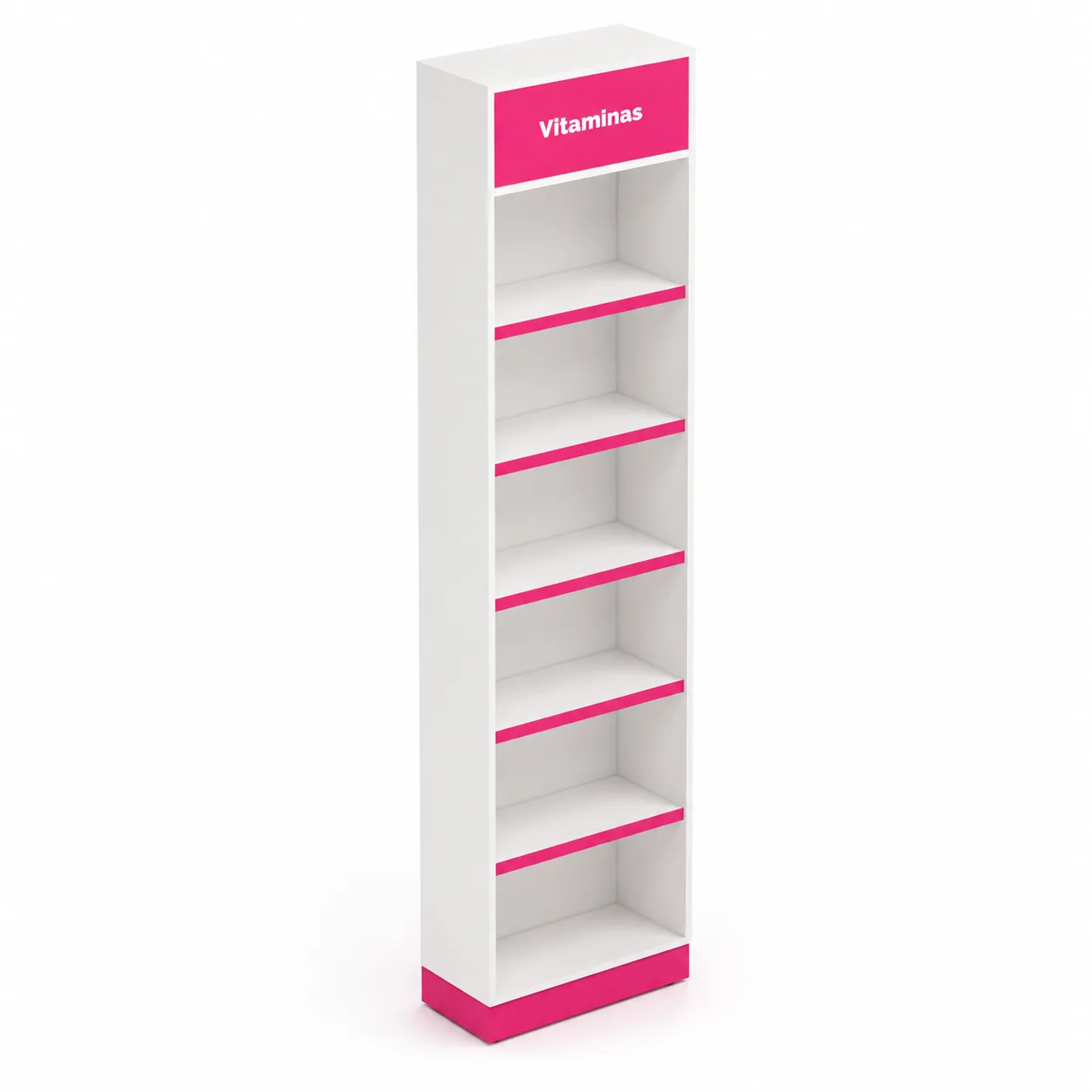 Módulo MIP vitaminas para farmácia 60x220x30cm Rosa