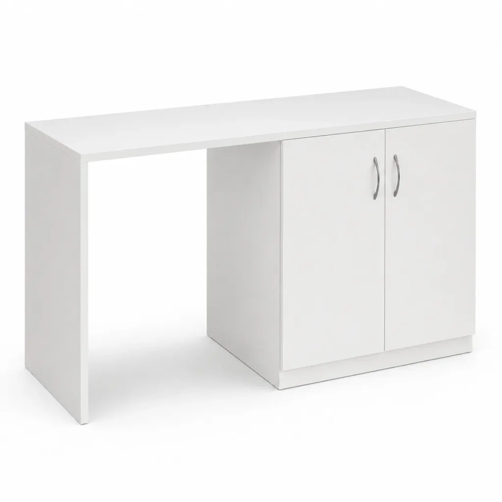 Aparador para Frigobar 120 cm com Armário em MDF Branco