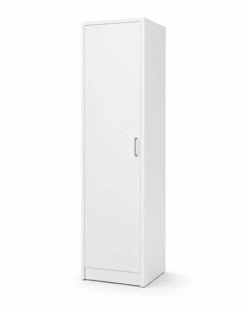 Sapateira Branca 60 x 55 x 200 cm com 1 Porta em MDF