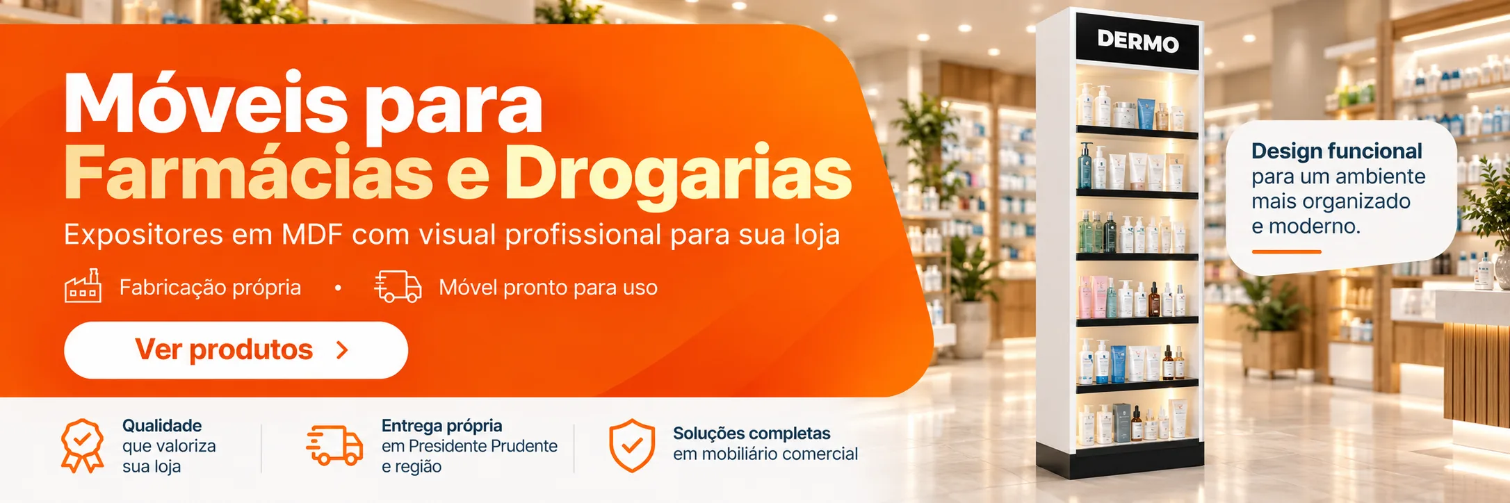 Móveis para farmácias e drogarias TEMPERCOM