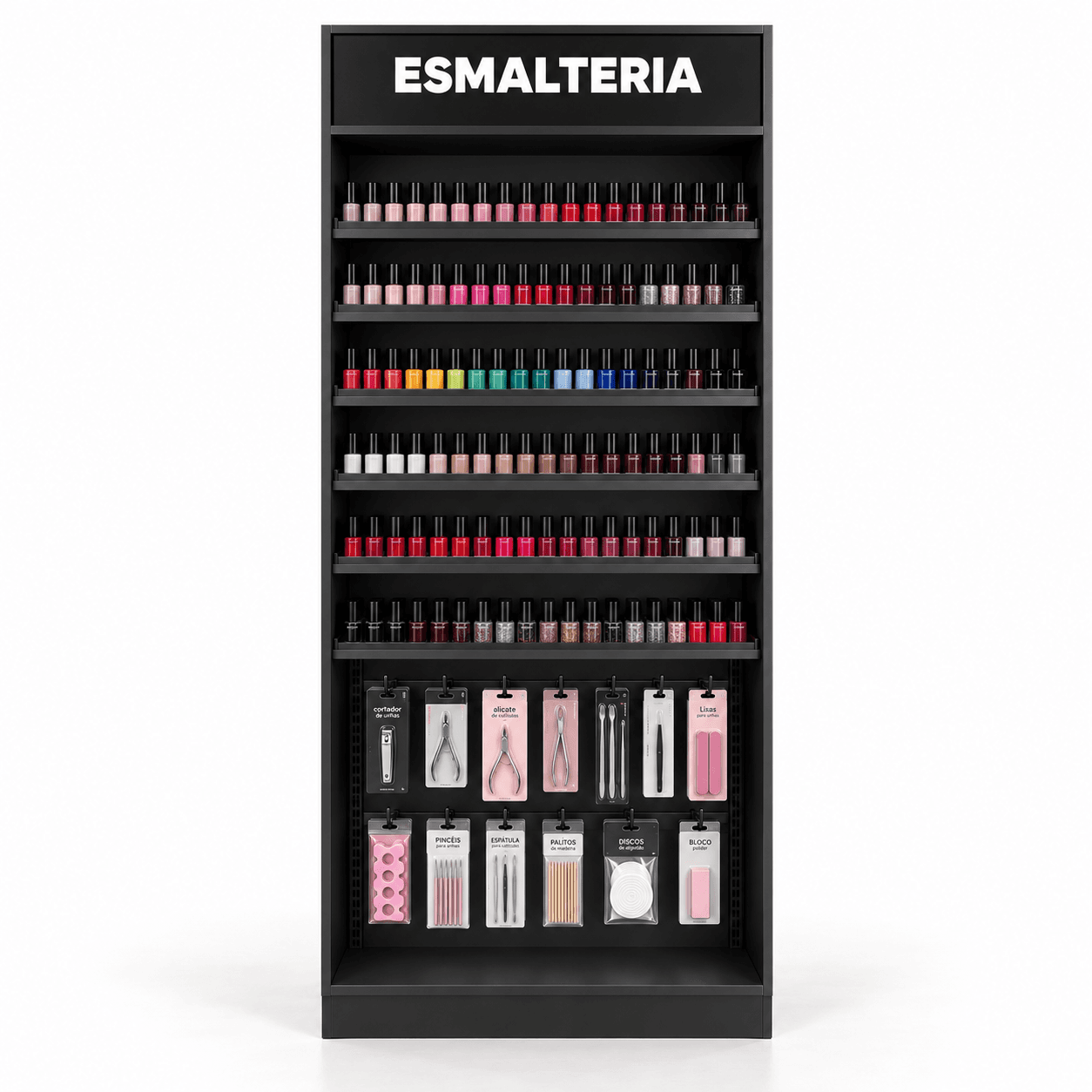 Expositor de Esmaltes para Farmácia 90 cm com 5 Níveis - vista 4