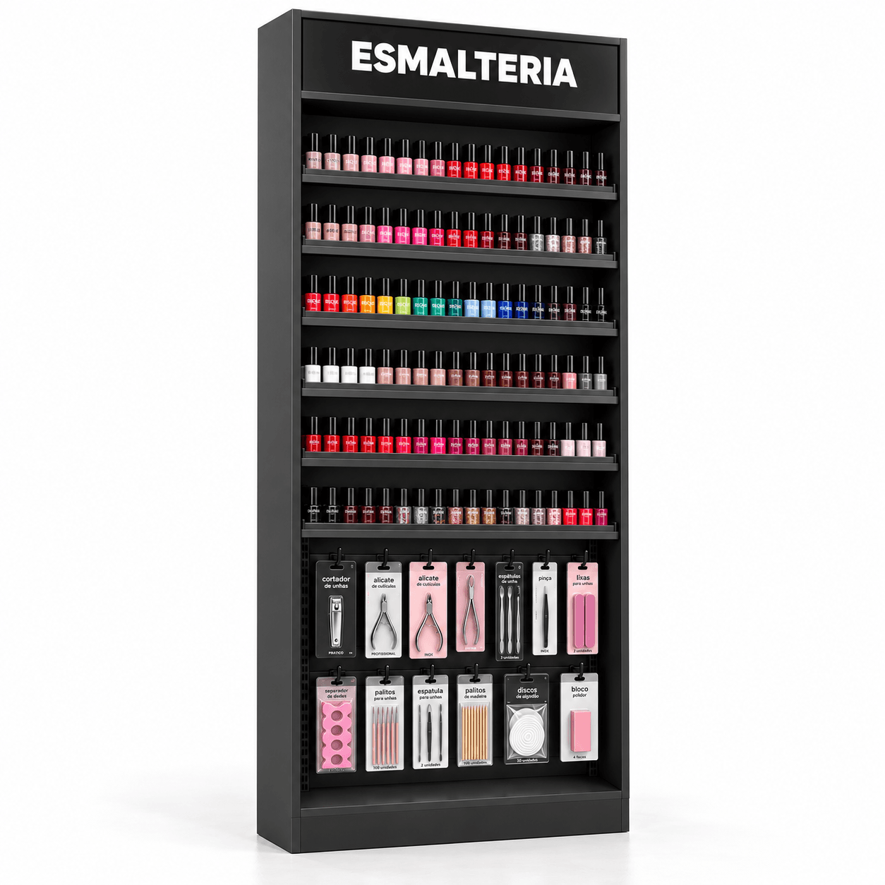 Expositor de Esmaltes para Farmácia 90 cm com 5 Níveis - vista 3