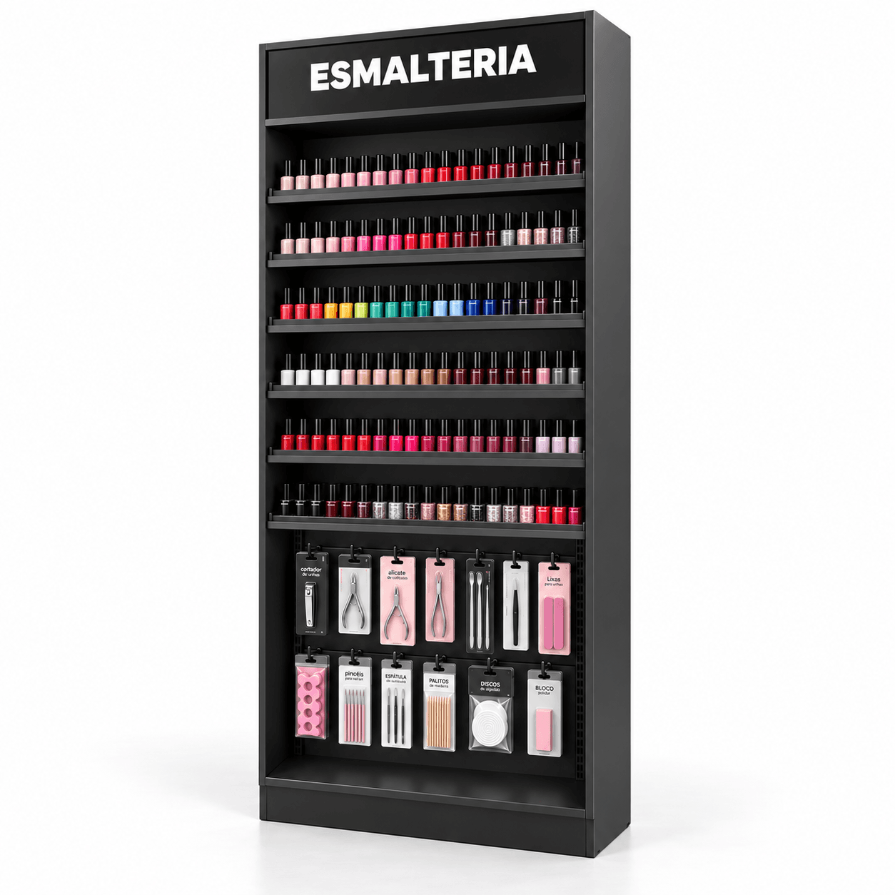 Expositor de Esmaltes para Farmácia 90 cm com 5 Níveis - vista 2