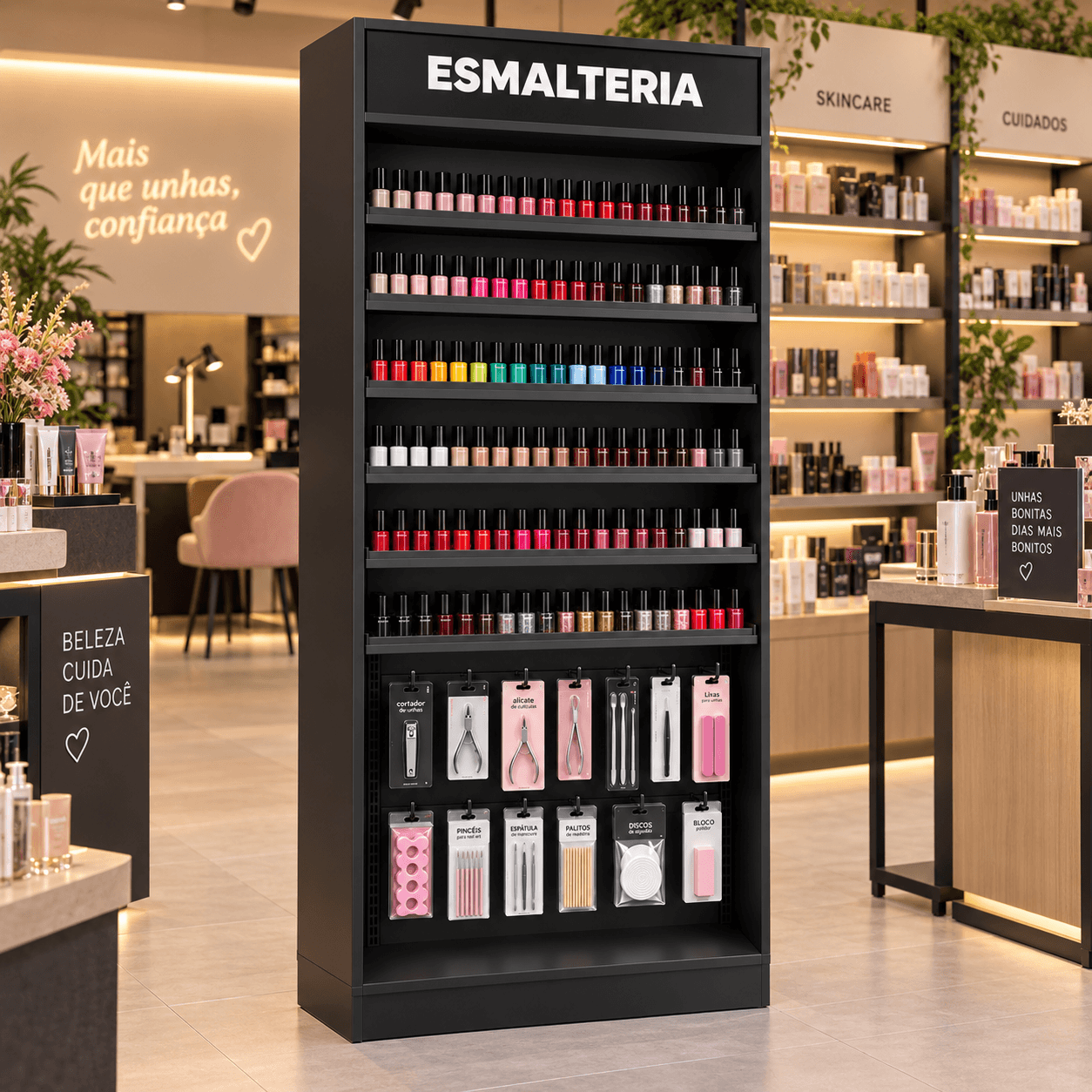Expositor de Esmaltes para Farmácia 90 cm com 5 Níveis - vista 6