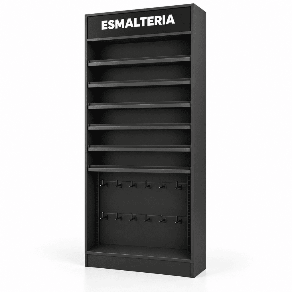 Expositor de Esmaltes para Farmácia 90 cm com 5 Níveis