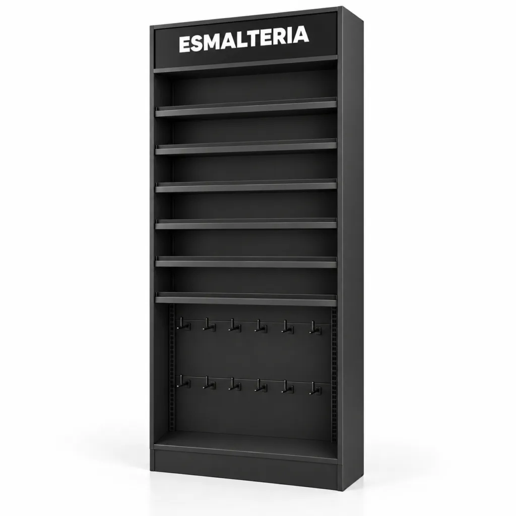Expositor de Esmaltes para Farmácia 90 cm com 5 Níveis